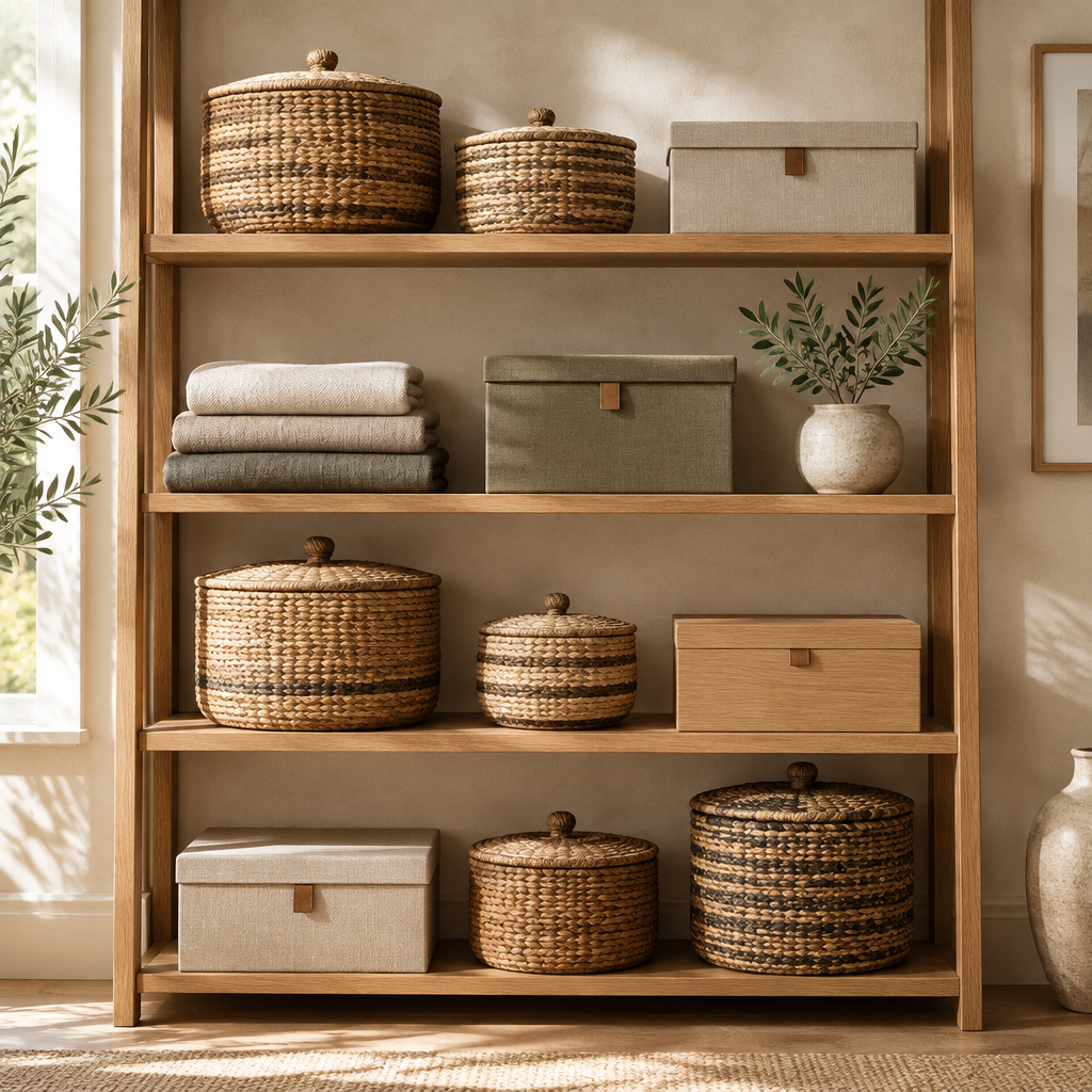Storage baskets and boxes