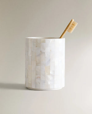 Mother-Of-Pearl Toothbrush Holder