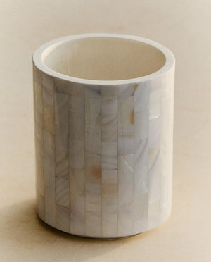 Mother-Of-Pearl Toothbrush Holder