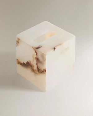 Alabaster Adin Tissue Box