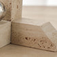 Travertine Sphere Book-ends