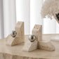 Travertine Sphere Book-ends