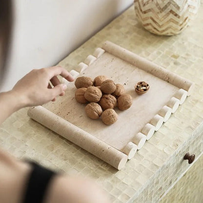 Solenne Travertine Tray