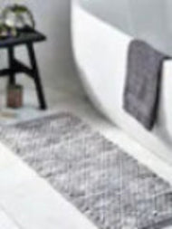 Grey Marl Bobble Runner Bath Mat