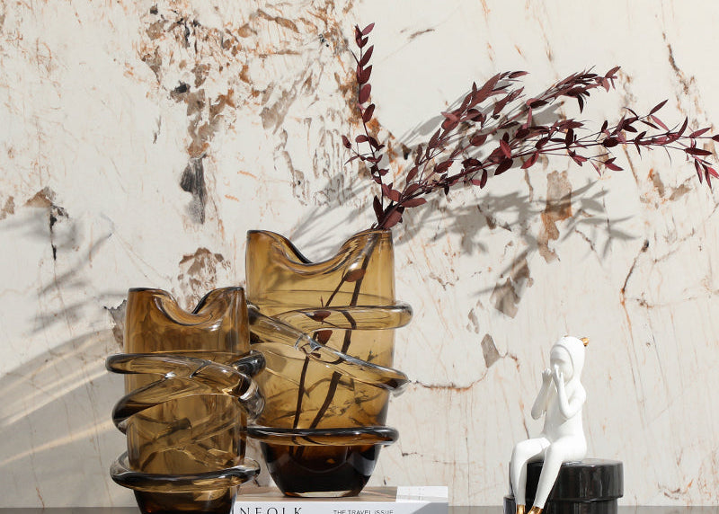 Amber Veil Vase