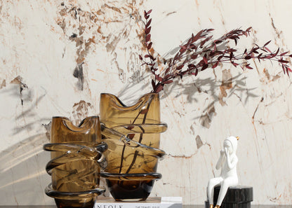 Amber Veil Vase